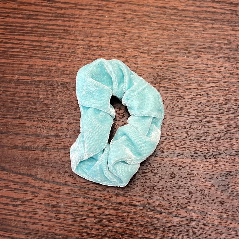 Sky Blue Velvet Hair Scrunchie